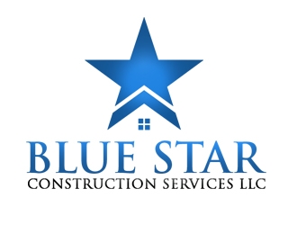 Blue Star Construction Services LLC logo design by samueljho
