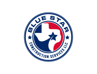 Blue Star Construction Services LLC logo design by shadowfax