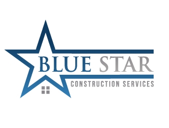 Blue Star Construction Services LLC logo design by akilis13
