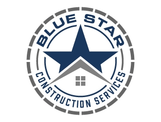 Blue Star Construction Services LLC logo design by akilis13