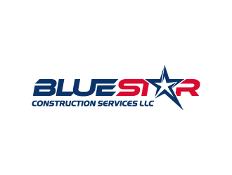 Blue Star Construction Services LLC logo design by shadowfax