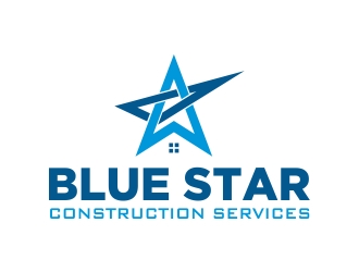 Blue Star Construction Services LLC logo design by cikiyunn
