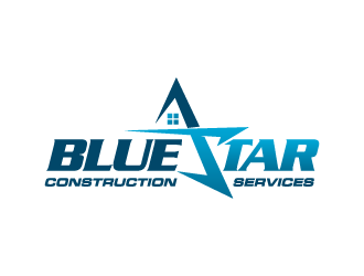Blue Star Construction Services LLC logo design by shadowfax