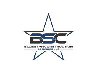 Blue Star Construction Services LLC logo design by ndaru