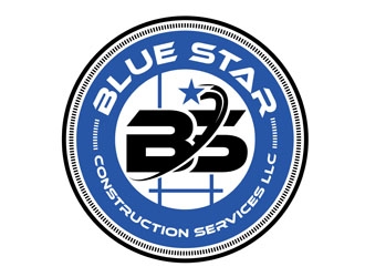 Blue Star Construction Services LLC logo design by CreativeMania