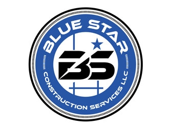 Blue Star Construction Services LLC logo design by CreativeMania