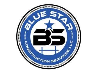 Blue Star Construction Services LLC logo design by CreativeMania