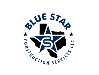 Blue Star Construction Services LLC logo design by Foxcody