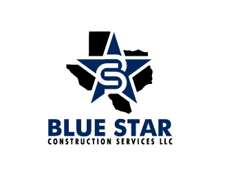Blue Star Construction Services LLC logo design by Foxcody