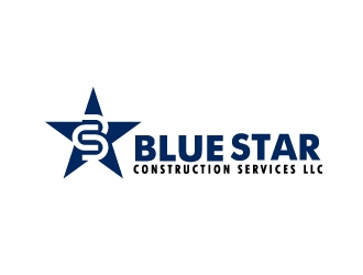 Blue Star Construction Services LLC logo design by Foxcody