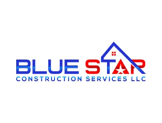 Blue Star Construction Services LLC logo design by Suvendu