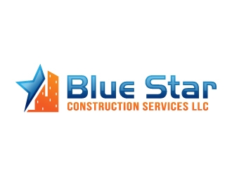 Blue Star Construction Services LLC logo design by Suvendu