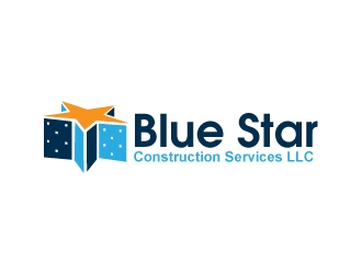 Blue Star Construction Services LLC logo design by Suvendu