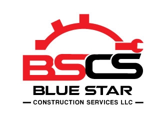 Blue Star Construction Services LLC logo design by Suvendu