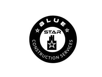 Blue Star Construction Services LLC logo design by Rexx