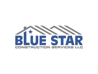 Blue Star Construction Services LLC logo design by akay