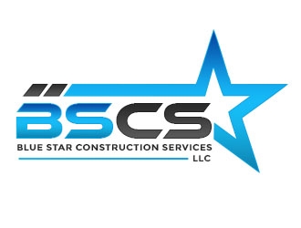 Blue Star Construction Services LLC logo design by Benok