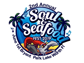 Soul & Seafood Fest 2019 logo design by Xeon