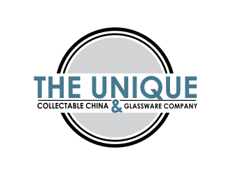 The Unique Collectable China & Glassware Company logo design by giphone