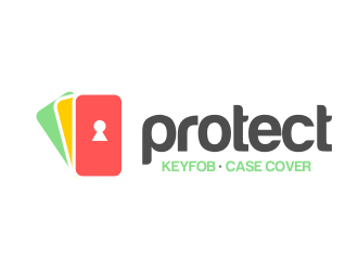 PROTECT.  KEYFOB.  CASE COVER  logo design by Rossee