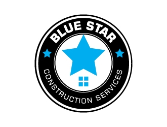 Blue Star Construction Services LLC logo design by MUSANG