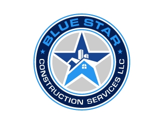 Blue Star Construction Services LLC logo design by nexgen