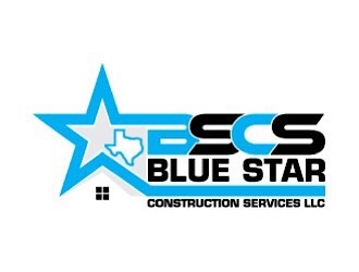 Blue Star Construction Services LLC logo design by shere