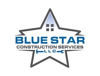 Blue Star Construction Services LLC logo design by shere