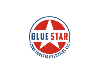 Blue Star Construction Services LLC logo design by bricton