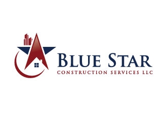 Blue Star Construction Services LLC logo design by Click4logo