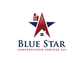 Blue Star Construction Services LLC logo design by Click4logo