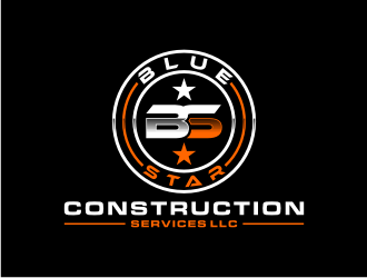 Blue Star Construction Services LLC logo design by bricton