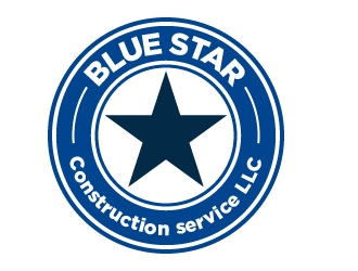 Blue Star Construction Services LLC logo design by cybil