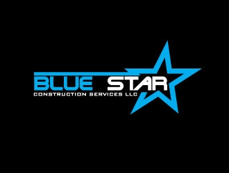 Blue Star Construction Services LLC logo design by deva