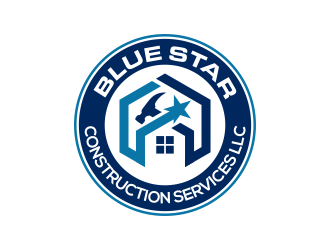 Blue Star Construction Services LLC logo design by ingepro