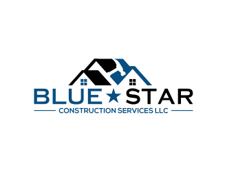 Blue Star Construction Services LLC logo design by ingepro