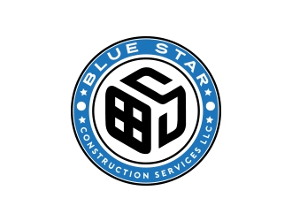 Blue Star Construction Services LLC logo design by fawadyk