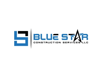 Blue Star Construction Services LLC logo design by fawadyk