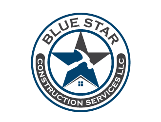 Blue Star Construction Services LLC logo design by scriotx