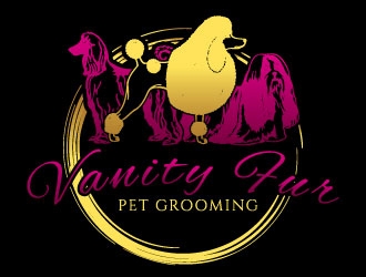 Vanity Fur pet grooming logo design by AYATA