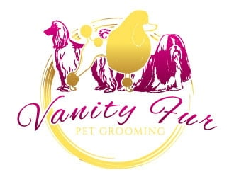 Vanity Fur pet grooming logo design by AYATA