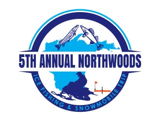 5th Annual Northwoods Ice Fishing & Snowmobile Trip logo design by uttam