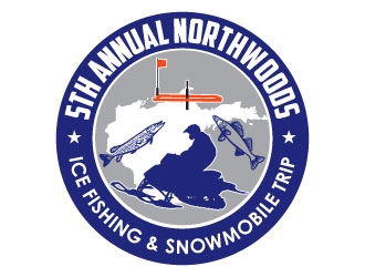 5th Annual Northwoods Ice Fishing & Snowmobile Trip logo design by uttam