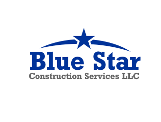 Blue Star Construction Services LLC logo design by rdbentar