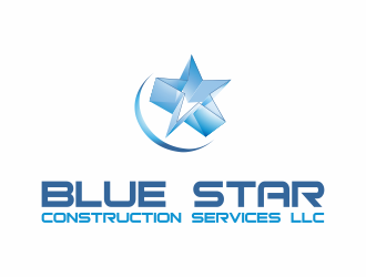 Blue Star Construction Services LLC logo design by Mahrein
