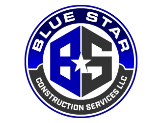 Blue Star Construction Services LLC logo design by jaize