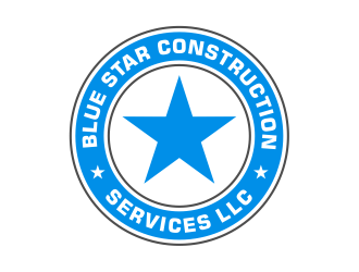 Blue Star Construction Services LLC logo design by cintoko