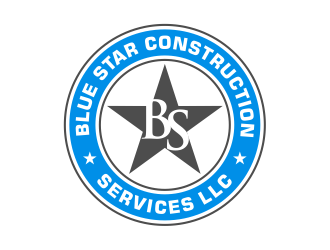 Blue Star Construction Services LLC logo design by cintoko