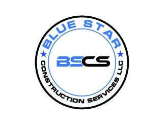 Blue Star Construction Services LLC logo design by berkahnenen