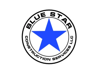 Blue Star Construction Services LLC logo design by berkahnenen